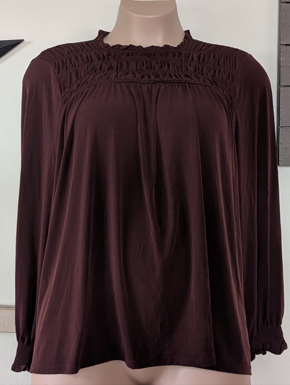 Maurices Sz2X Smock Neck Blouse